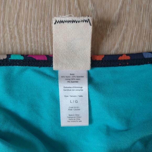 Floral and Striped Billabong Bikini Bottom - Picture 3 of 5